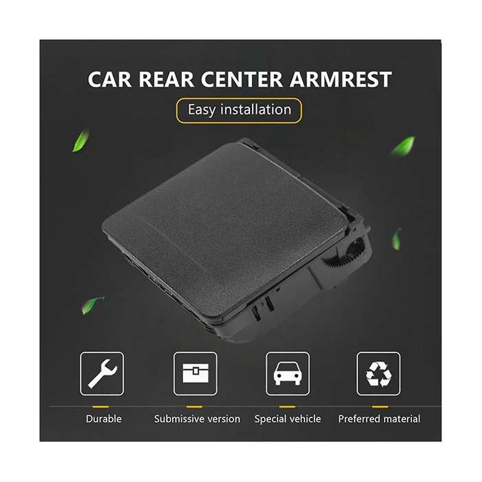 2 Pcs 2018 Black Central Armrest Rear Cup Holder for 5 Golf 5 6 Rabbit