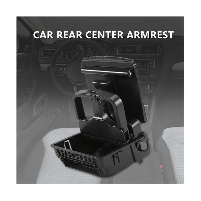 2 Pcs 2018 Black Central Armrest Rear Cup Holder for 5 Golf 5 6 Rabbit