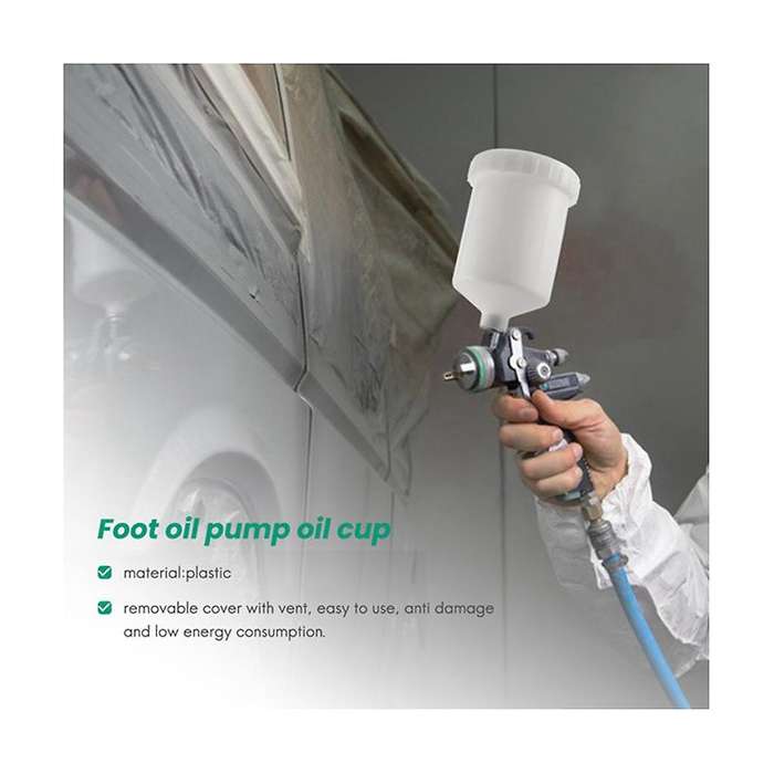 2 Pcs 600ml Plastic Hvlp Paint Cup Pot for Sata Sprayer Cup Connector Jet Paint Sprayer