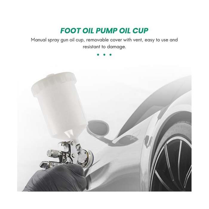 2 Pcs 600ml Plastic Hvlp Paint Cup Pot for Sata Sprayer Cup Connector Jet Paint Sprayer