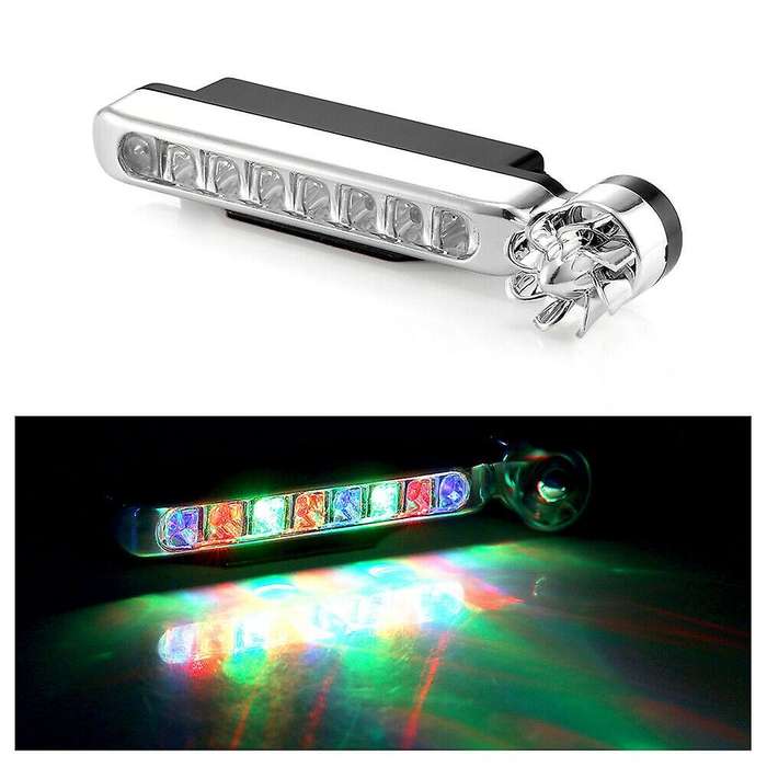 2 Pcs 8 LED Waterproof Wind Energy Powered Car Exterior Daytime Light Fog Lamp Running Light for Mot