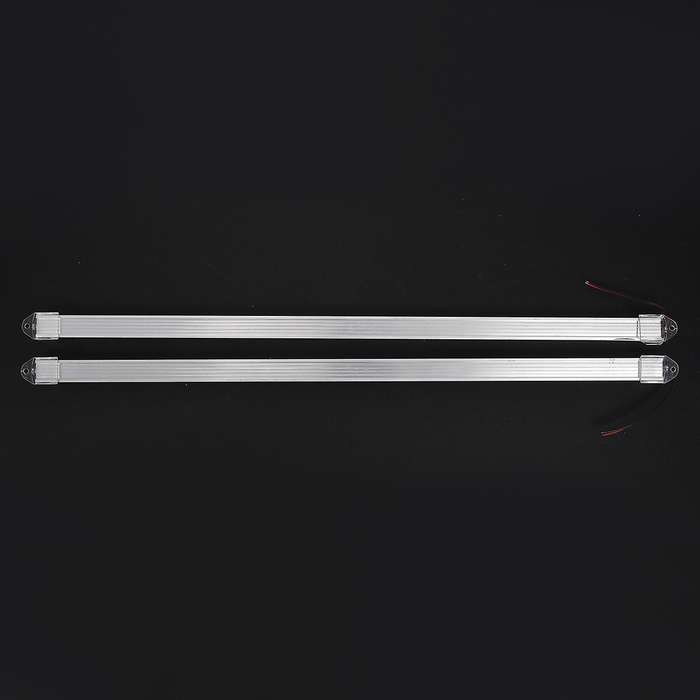 2 Pcs Aluminum Alloy Rigid Rod Light Waterproof 12v 50cm Warm White