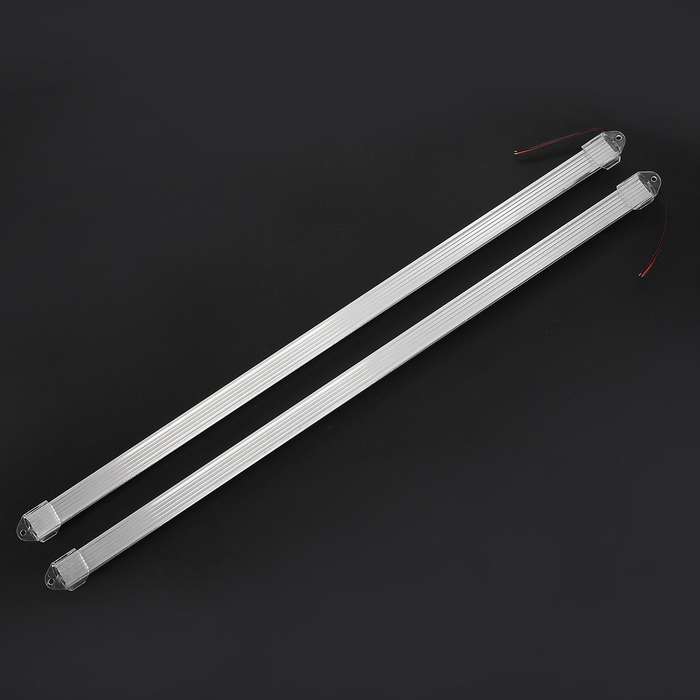 2 Pcs Aluminum Alloy Rigid Rod Light Waterproof 12v 50cm Warm White