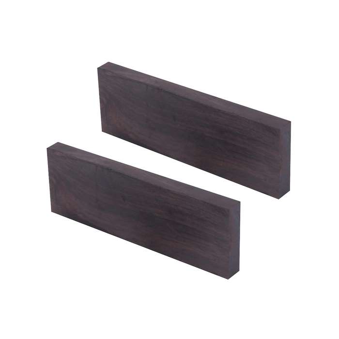 2 Pcs Black Lumber Wood Timber Handle Plate for Music Instruments Diy Tools 3/8 Inch X 1.5 Inch X 5