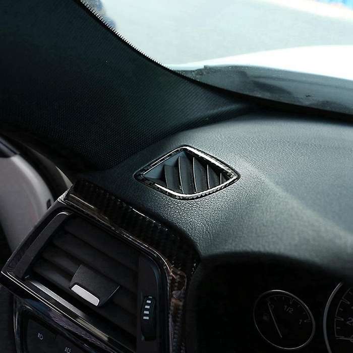 2 Pcs Carbon Fiber Air Condition AC Outlet Vents Interior Trim Stickers for 3 4 Series F30 31