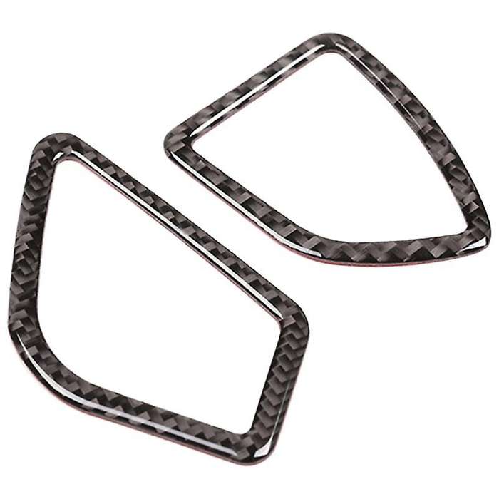 2 Pcs Carbon Fiber Air Condition AC Outlet Vents Interior Trim Stickers for 3 4 Series F30 31