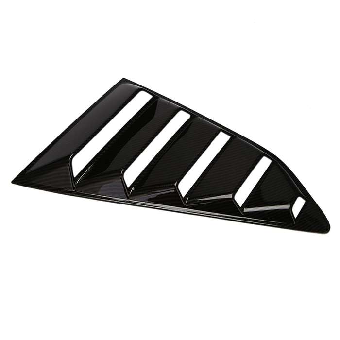 2 Pcs Carbon Rear Quarter Window Louvers Fiber Spoiler Panel Fit for