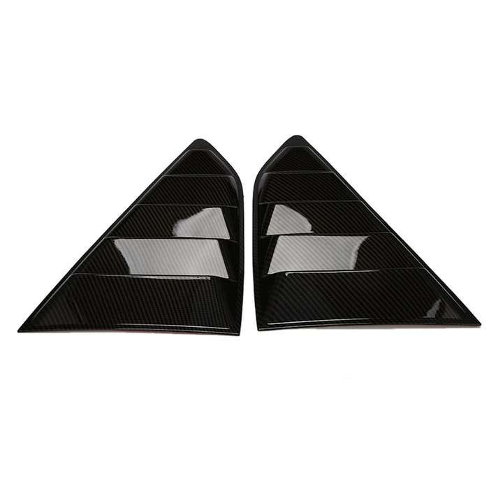 2 Pcs Carbon Rear Quarter Window Louvers Fiber Spoiler Panel Fit for