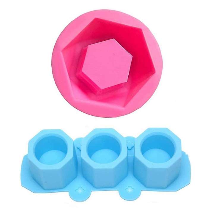 2 Pcs DIY Flower Pot Silicone Mold for Candle Holder Making Succulent Plants Planter Pot, Concrete M