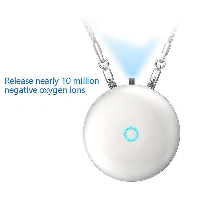 2 Pcs Fashionable Personal Wearable Necklace Type Hanging Neck Air Purifier Mini Portable Negative I