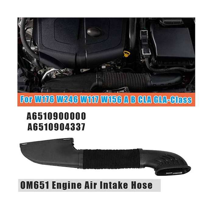 2 Pcs Engine Air Intake Hose Pipe A6510900000 A6510904337 for W176 W246 W117 W156 Cla Gla-class Om6