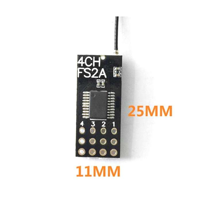 2 Pcs Fs2a 4ch Afhds 2a Mini Compatible Receiver Pwm Output I6 I6x I6s Transmitter