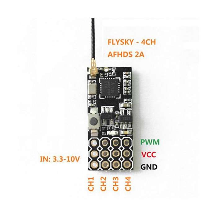 2 Pcs Fs2a 4ch Afhds 2a Mini Compatible Receiver Pwm Output I6 I6x I6s Transmitter