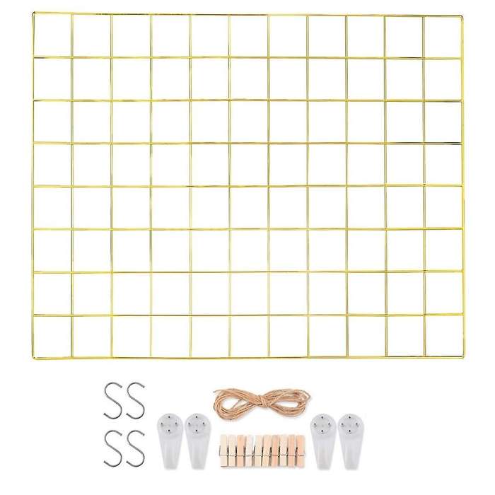 2 Pcs Grid Photo Wall,Photo Display Wall,Mesh Wall Decor,Multifunctional Hanging Picture Wall,DIY,S