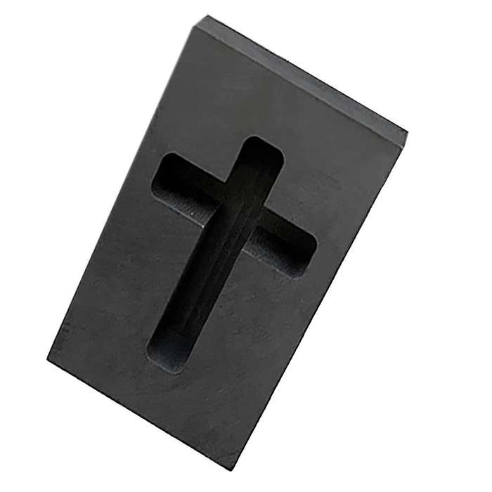 2 PCS Graphite Ingot Mold Melting Casting Mold for Gold Silver Copper Brass Zinc, Heart Shape & Shap