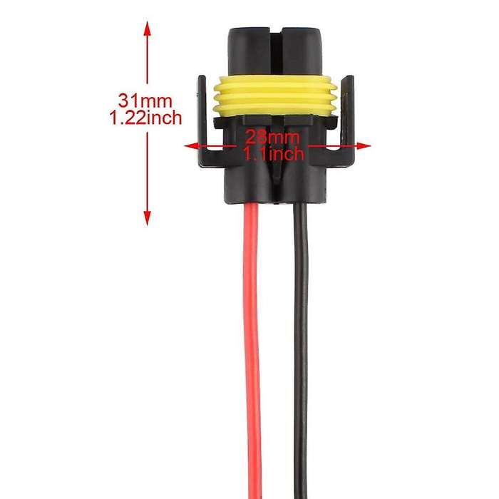 2 Pcs H11 H8 Headlight Sockets Adapter for LED Fog Light Bulbs