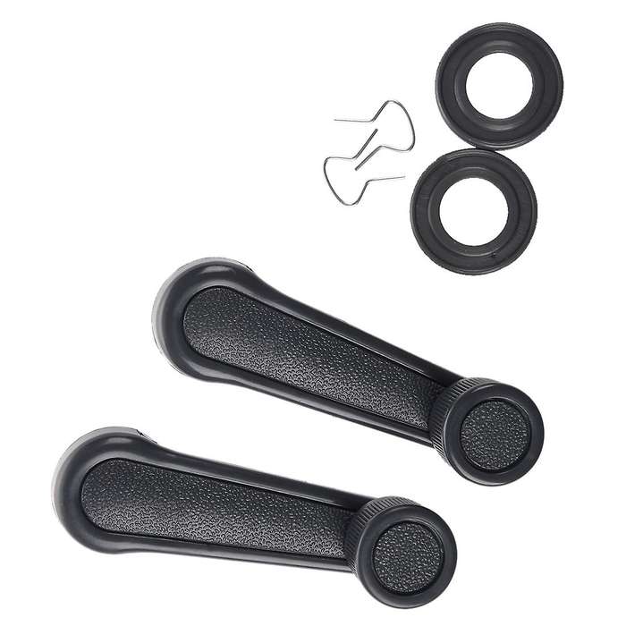 2 Pcs Gray Plastic Universal Car Window Winder Cranks Handle Lever