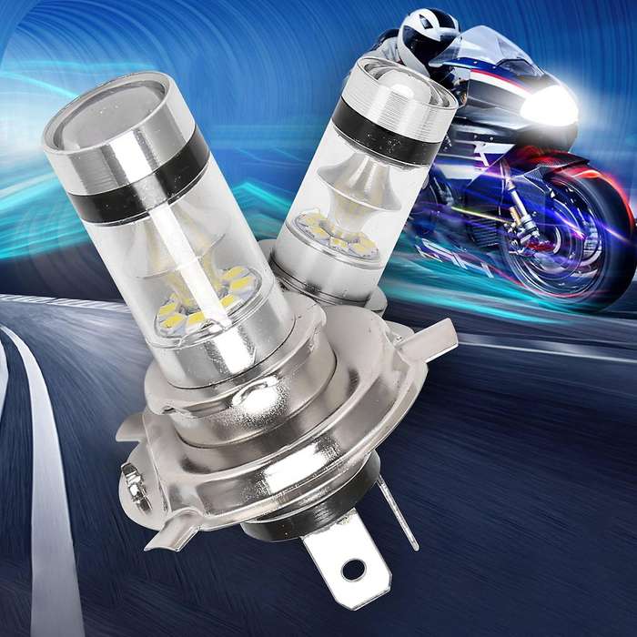 2 Pcs H4 9003 HB2 LED Motorcycle Headlight Bulbs HID Hi&Low Beam 6500K White