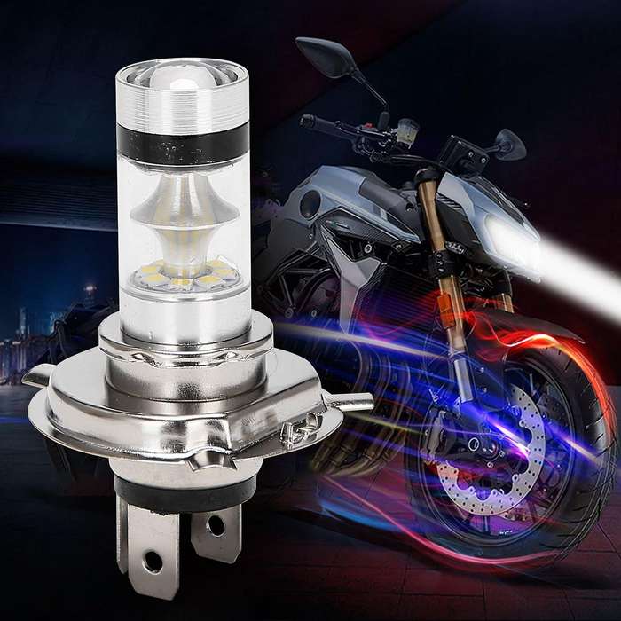 2 Pcs H4 9003 HB2 LED Motorcycle Headlight Bulbs HID Hi&Low Beam 6500K White