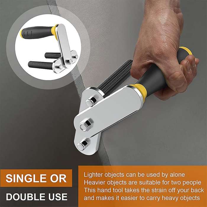 2 Pcs Heavy Duty Panel Support Gripper Aluminum Alloy Plate Carrier Lifting Tool for Wooden Boards,