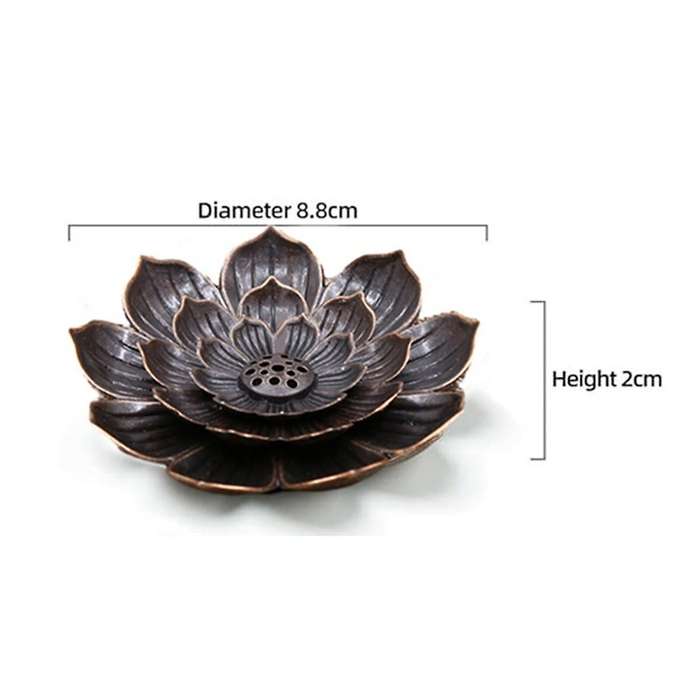 2 PCS Incense Burner, Incense Holder for Sticks, Lotus Incense Stick Holder with Detachable Ash Catc