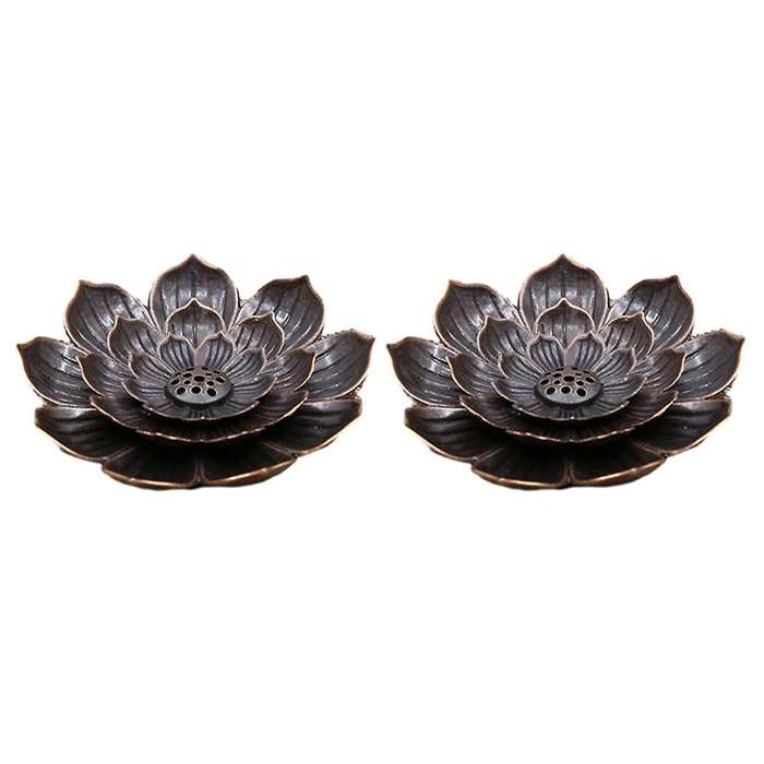2 PCS Incense Burner, Incense Holder for Sticks, Lotus Incense Stick Holder with Detachable Ash Catc