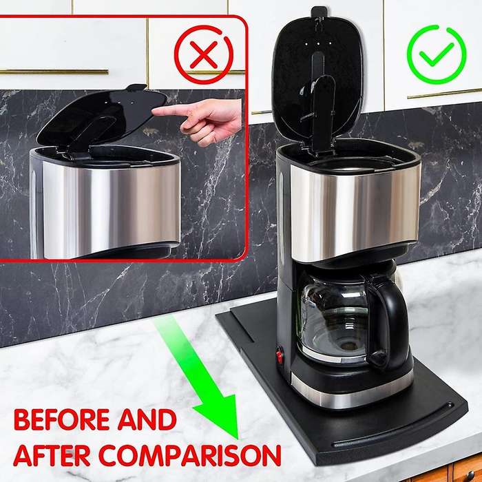 2 PCS Kitchen Sliding Tray for Coffee Maker, Appliance Slider Coffee Maker Slider with Smooth Rolli