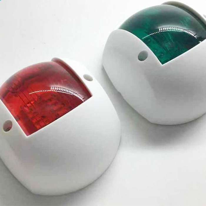 2 Pcs LED Side Lights Marine Red and Green Navigation Lights Signal Lights Dinghy Indicator Lights Y