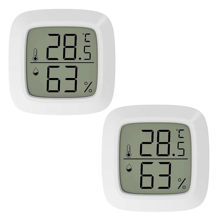 2 Pcs Mini Indoor Digital Hygrometer Thermometer with LCD Display and Thermometer ,Office,Fridge,Ce