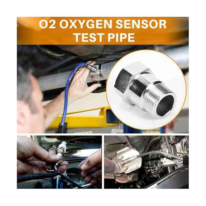 2 PCS O2 Oxygen Sensor Test Pipe Extension Extender Adapter Spacer x 1.5 (1) Bung