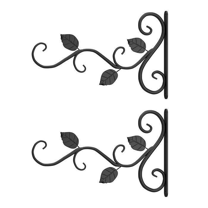 2 Pcs Plants Bracket Wall Hanging Flower Pot Support Bracket Hook Iron Hanger Plants Holder Balcony