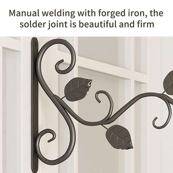 2 Pcs Plants Bracket Wall Hanging Flower Pot Support Bracket Hook Iron Hanger Plants Holder Balcony