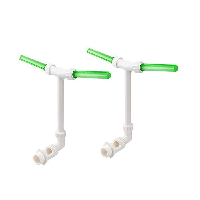 2 Pcs Swimming Pool Waterfall Fountain Spray Fluorescent Water Fountain Dual Fountain Adjustable Poo