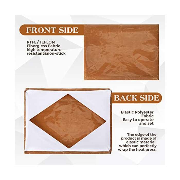 2 Pcs Wrap Cover for Heat Press Platen, 12 X 15 Inch Heat Press Cover Heat Resistant for Sublimatio