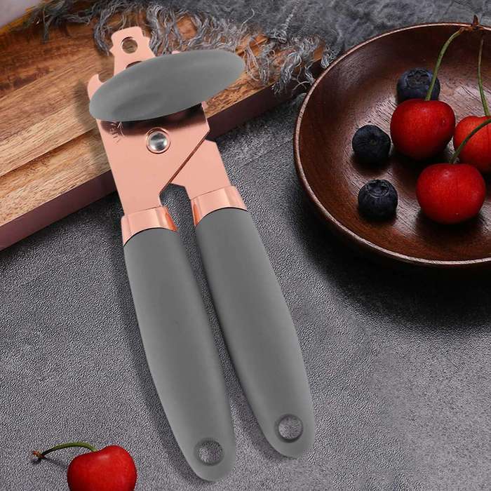 2 Pieces Manual Can Opener,stainless Steel Can Opener with Soft Grip Handles,kitchen Gadgets( Gold