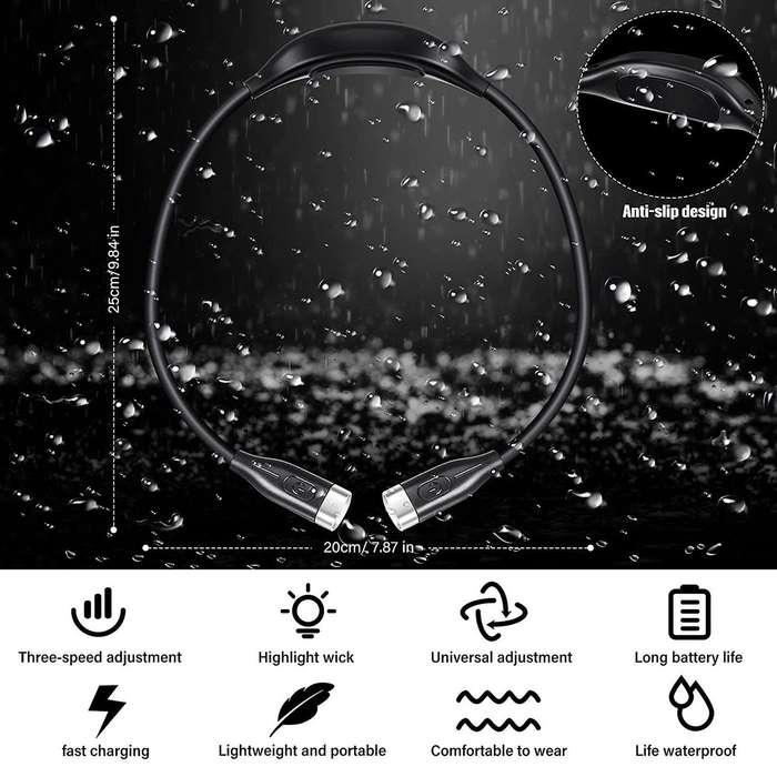 2 Pieces Neck Reading Light 3 Brightness Levels LED Reading Light Rechargeable Neck Book Light Flexi