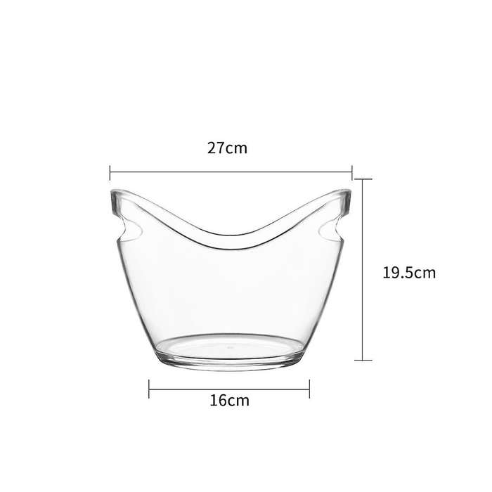 2 Pieces Of Transparent Ingot Ice Bucket Champagne Barrel Ktv Wine Barrel Beverage Cooler Beverage B