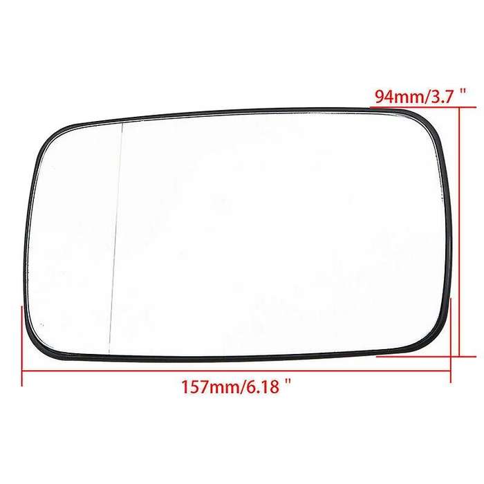 2 x Side Wing Mirror Rearview Mirror Glass Heated for E39 E46 320I 330I 325I 525I 1998-2006 LH/RH 51