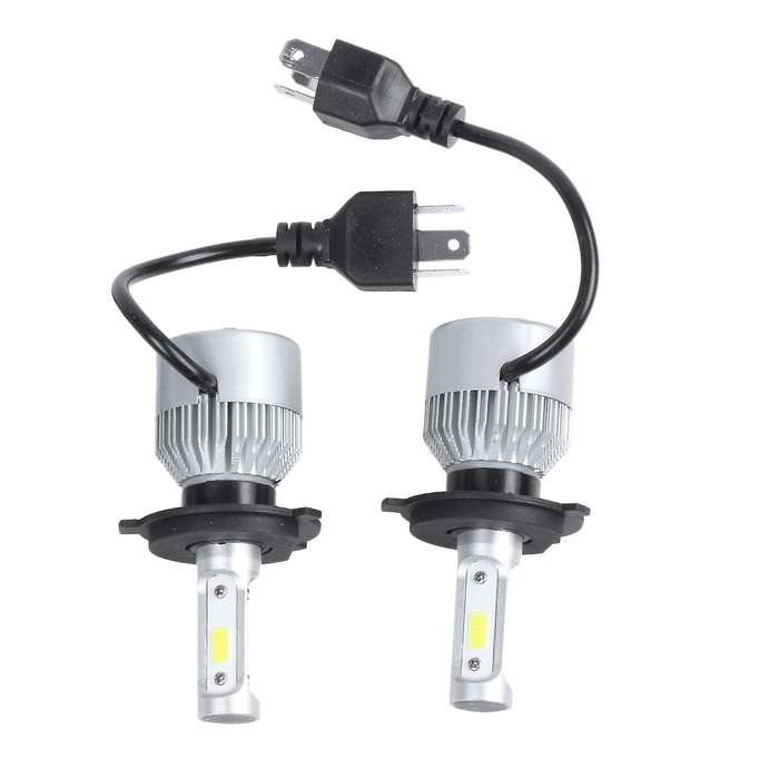 2 x S2 H4 72W 8000LM led Headlight Car Hi/Lo Beam Bulbs 6000K White