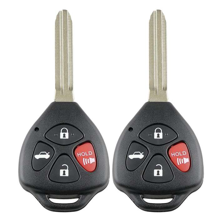 2 x Remote Car Key Fob Shell Case for 2007 2008 2009 2010 2011 Toyota Camry Rav4