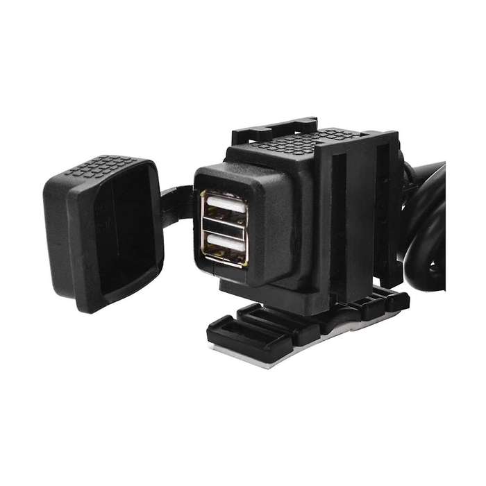 2.1A Motorcycle Handlebar Charger Adapter Power Supply Socket Dual USB Port 12V Waterproof for Phone