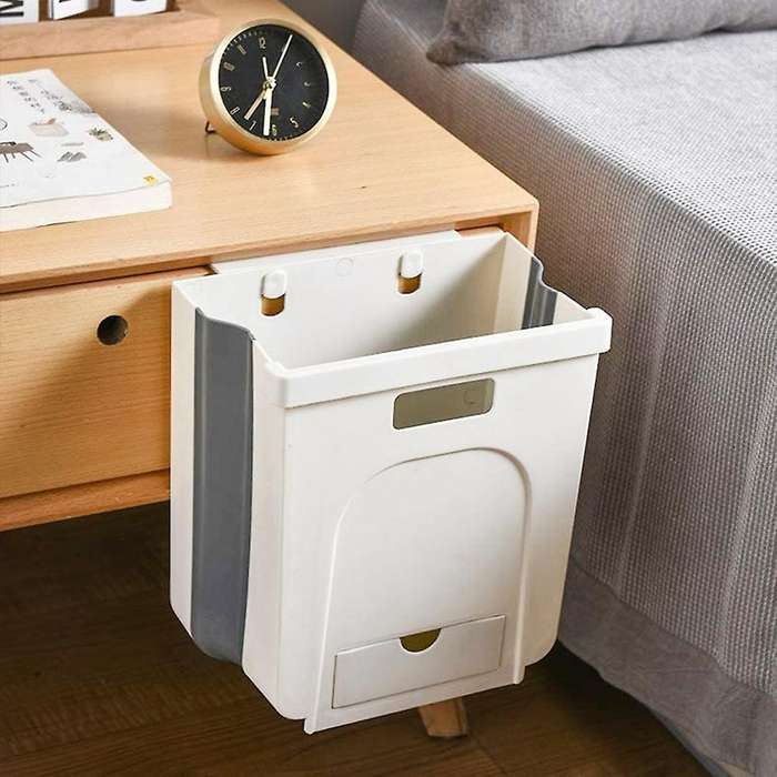 2.4 Gallon Under Cabinet Trash Can Pull Out 10L Hanging Under the Sink Trash Can Mini Small Collaps