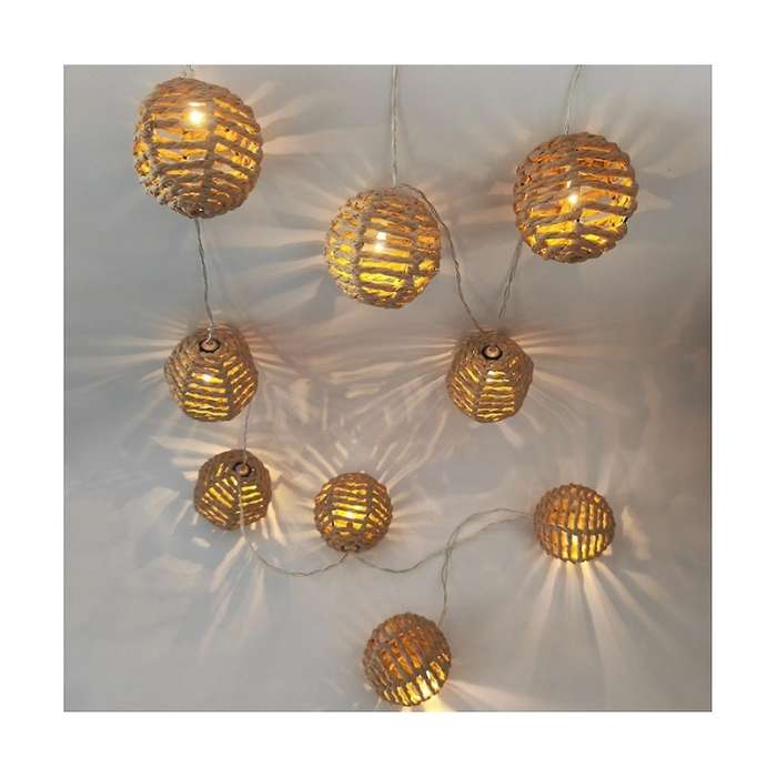 2.5m 10led Paper Rattan Ball Light Decoration Christmas Festival Light String Light String Pendant