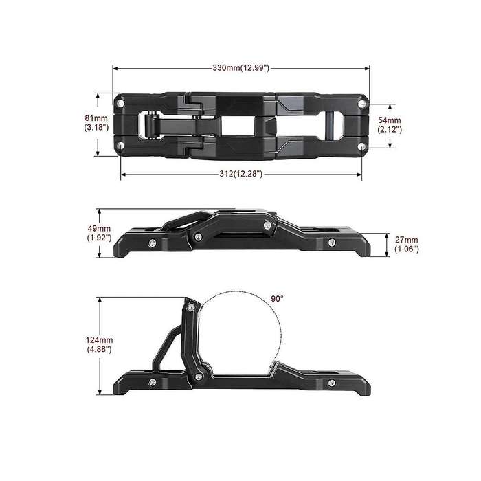 2/4 Door Before and After Side Ladder Pedals for Wrangler Jk/jl 2007-21 Aluminum Alloy Folding Ladd
