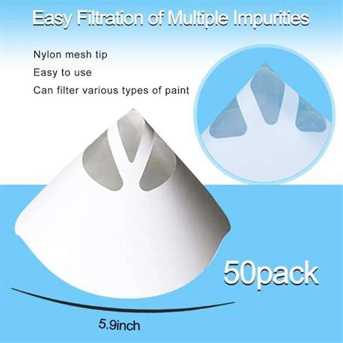 20 Oz (600 Ml) Plastic Measuring Cup, 48 Cups and 50 Sheets Of Filter Paper, 1 Paint Stir Stick, for