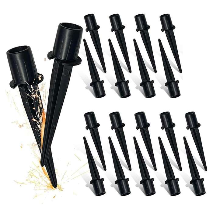 20 Pack Metal Replacement Stakes for Solar Lights Outdoor,Solar Pathway Lights Spike Replacer, Outdo