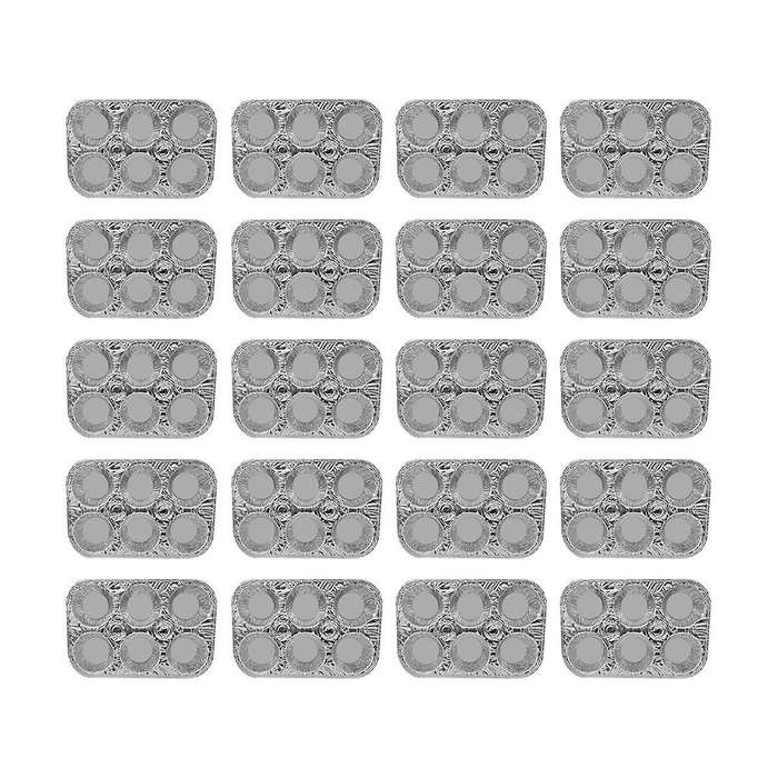 20 Pack 6-cup Aluminum Muffin Pans - Cupcake Aluminum Pans, Favorite Muffin Size for Baking Cupcake