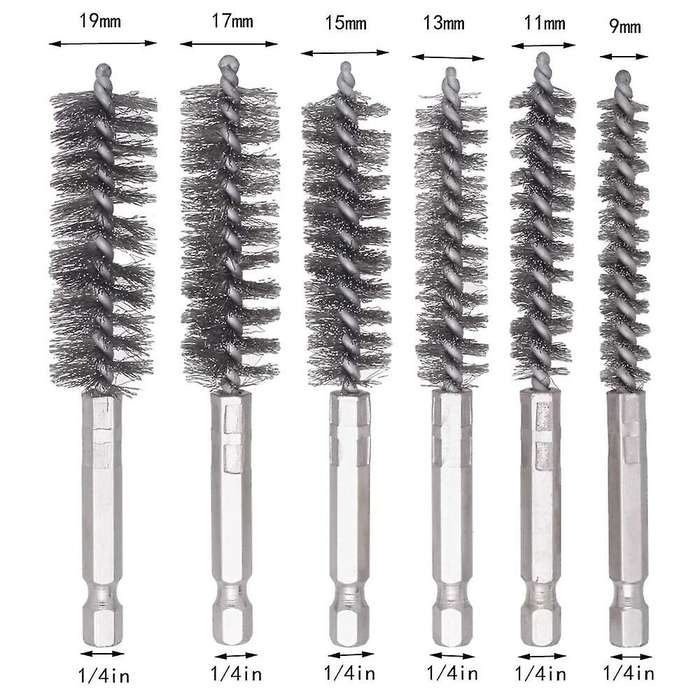 20 Pack Wire Brush Set for Power Drill Impact Driver, Stainless Steel, Brass, Nylon Cleaning Brush w