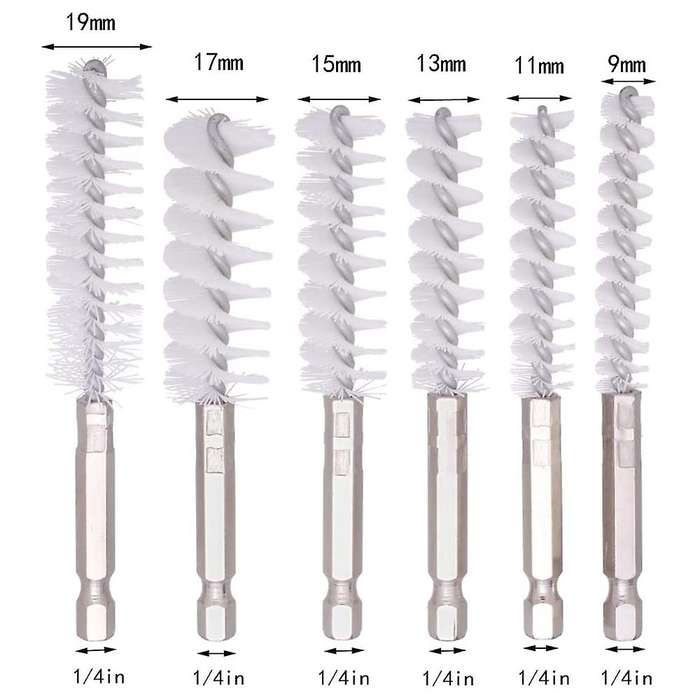 20 Pack Wire Brush Set for Power Drill Impact Driver, Stainless Steel, Brass, Nylon Cleaning Brush w