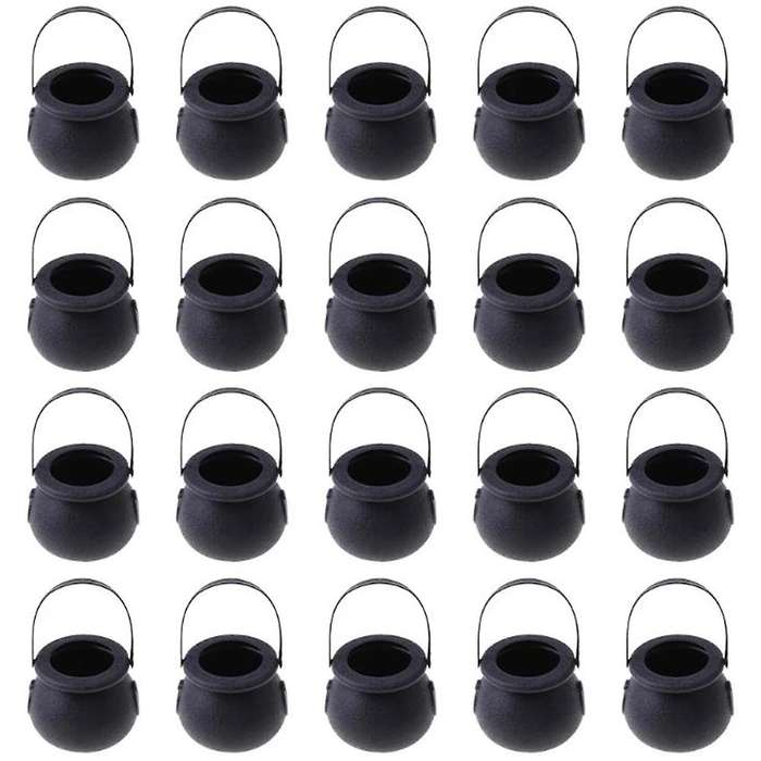 20 Pcs Mini Candy Kettles Skeleton Cauldron Holder Pot with Handle for Easter St 's Day Party